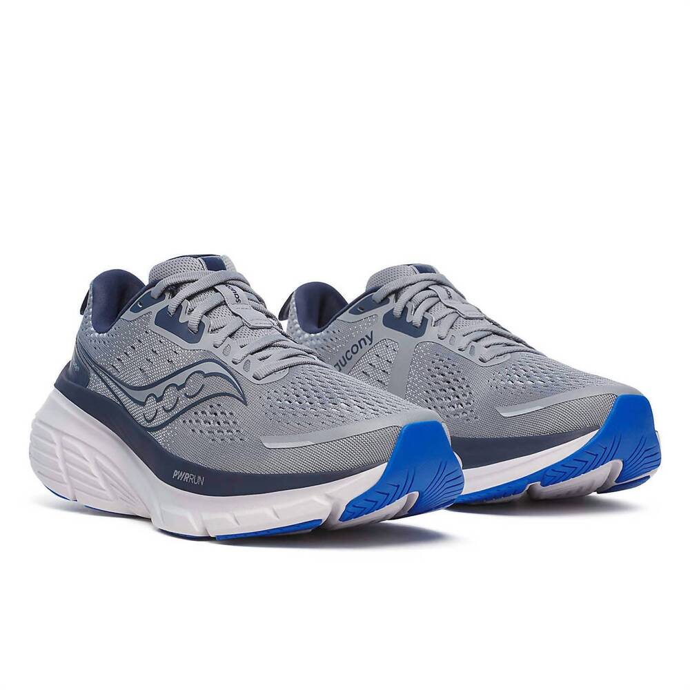 NEW SAUCONY men's guide 18 running shoes in flint/navy